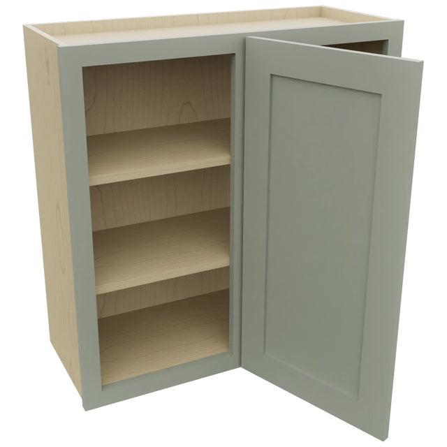 Fabuwood Galaxy Pistachio Green WBC3030 Wall Corner Blind Cabinet, Open View