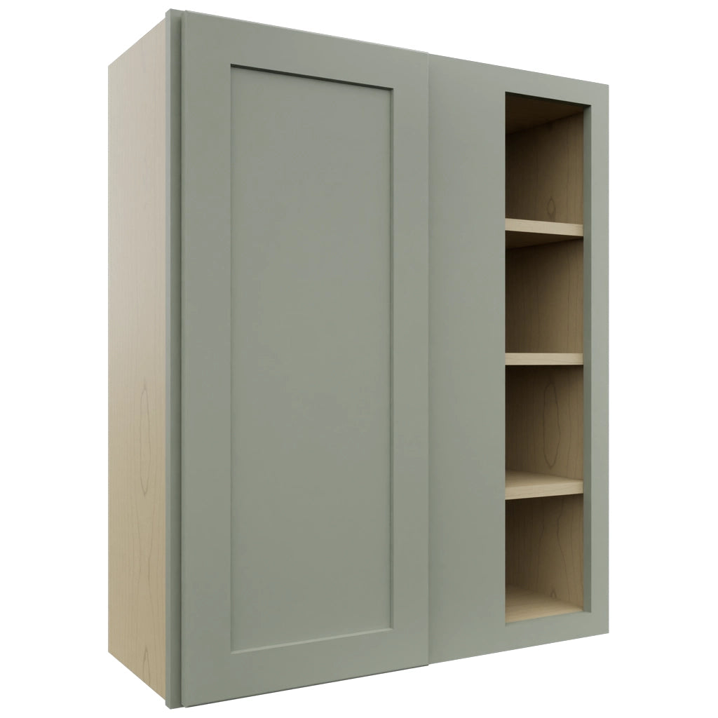 Fabuwood Galaxy Pistachio Green WBC3036 Wall Corner Blind Cabinet, Front View