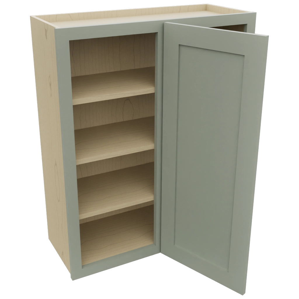 Fabuwood Galaxy Pistachio Green WBC3036 Wall Corner Blind Cabinet, Open View