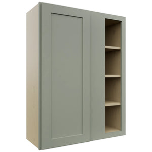 Fabuwood Galaxy Pistachio Green WBC3039 Wall Corner Blind Cabinet, Front View