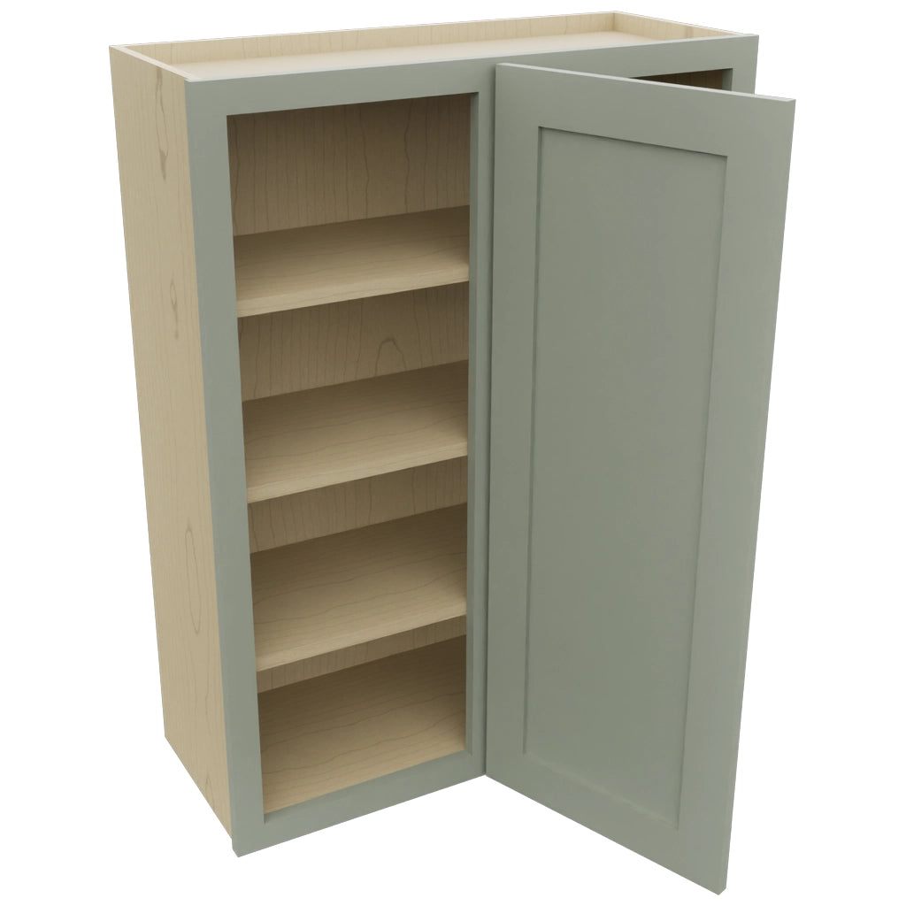 Fabuwood Galaxy Pistachio Green WBC3039 Wall Corner Blind Cabinet, Open View