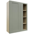 Fabuwood Galaxy Pistachio Green WBC3042 Wall Corner Blind Cabinet, Front View
