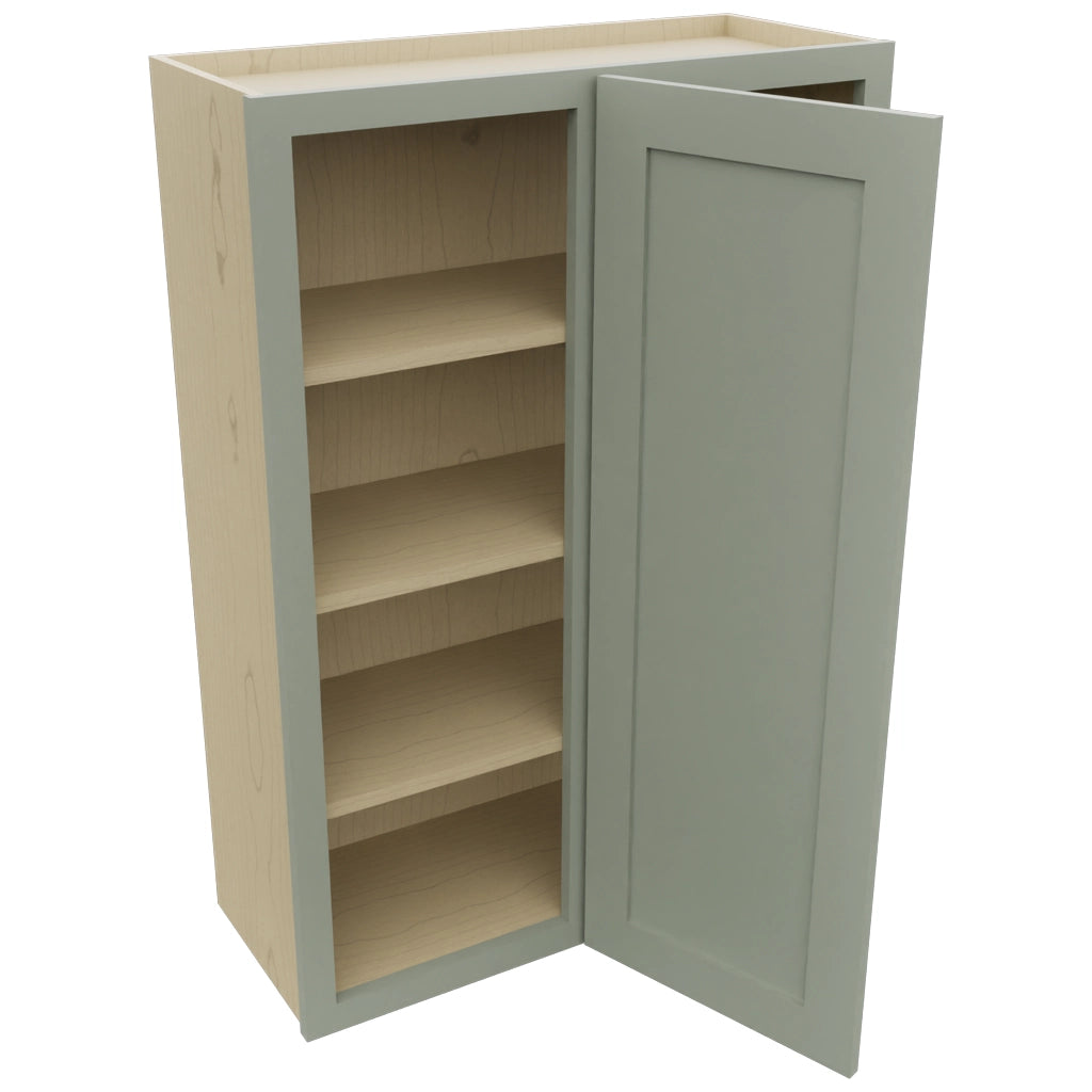Fabuwood Galaxy Pistachio Green WBC3042 Wall Corner Blind Cabinet, Open View