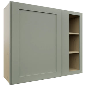 Fabuwood Galaxy Pistachio Green WBC3630 Wall Corner Blind Cabinet, Front View