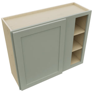 Fabuwood Galaxy Pistachio Green WBC3630 Wall Corner Blind Cabinet, Top View