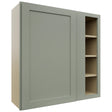 Fabuwood Galaxy Pistachio Green WBC3636 Wall Corner Blind Cabinet, Front View