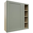 Fabuwood Galaxy Pistachio Green WBC3639 Wall Corner Blind Cabinet, Front View