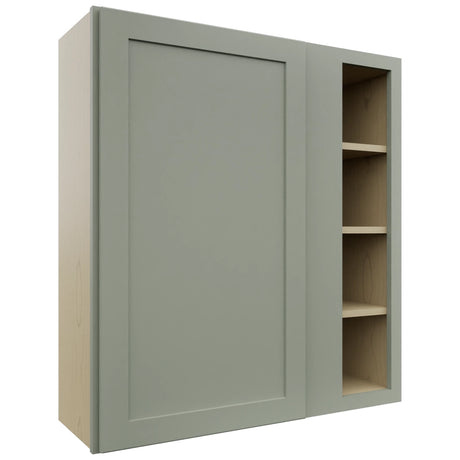 Fabuwood Galaxy Pistachio Green WBC3639 Wall Corner Blind Cabinet, Front View