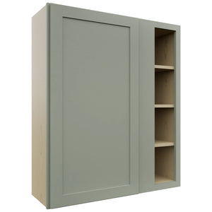 Fabuwood Galaxy Pistachio Green WBC3642 Wall Corner Blind Cabinet, Front View