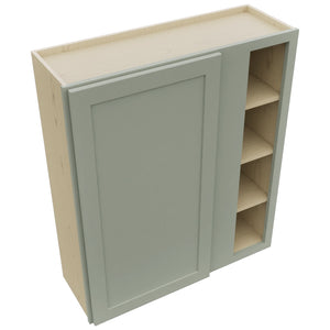 Fabuwood Galaxy Pistachio Green WBC3642 Wall Corner Blind Cabinet, Top View