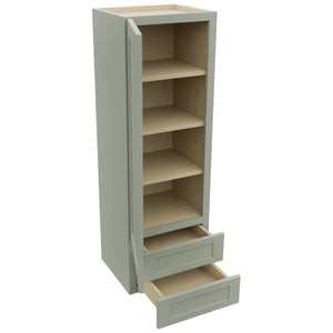 Fabuwood Galaxy Pistachio Green WD1854 Wall Drawer Cabinet, Open View