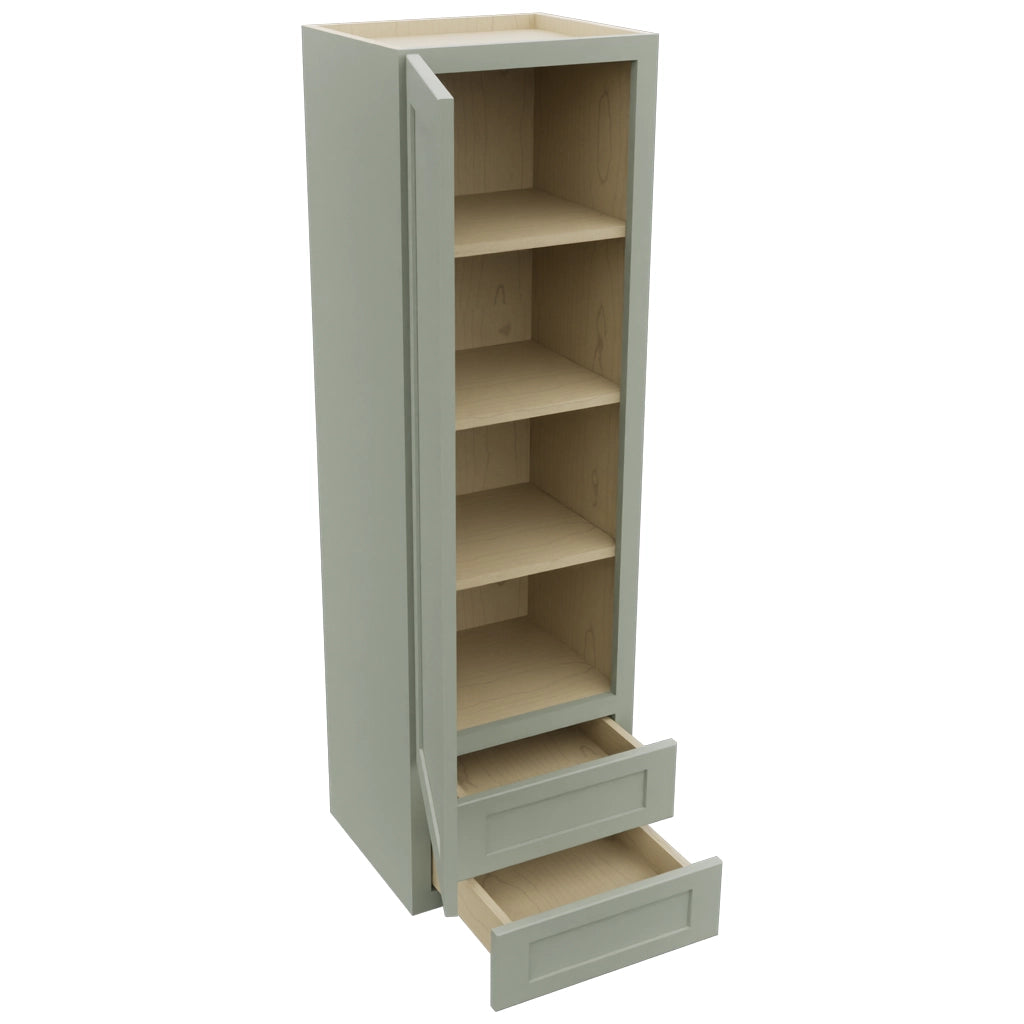 Fabuwood Galaxy Pistachio Green WD1860 Wall Drawer Cabinet, Open View
