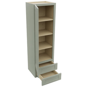 Fabuwood Galaxy Pistachio Green WD1860 Wall Drawer Cabinet, Open View