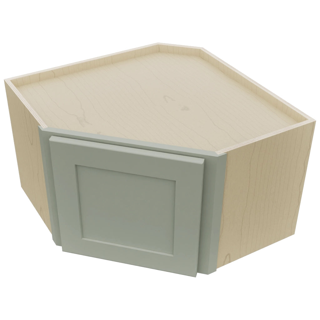 Fabuwood Galaxy Pistachio Green WDC2415 Wall Corner Diagonal Cabinet, Top View