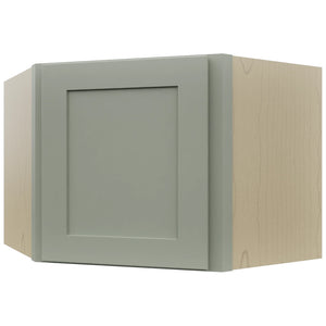 Fabuwood Galaxy Pistachio Green WDC2418 Wall Corner Diagonal Cabinet, Front View