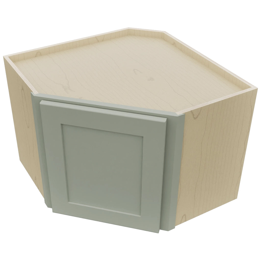 Fabuwood Galaxy Pistachio Green WDC2418 Wall Corner Diagonal Cabinet, Top View