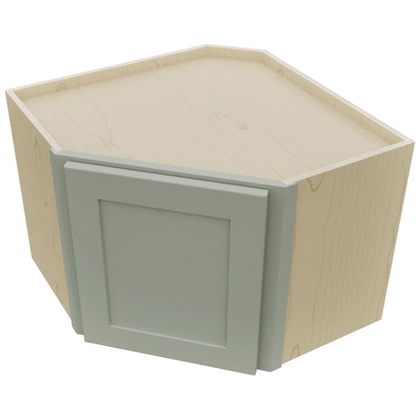 Fabuwood Galaxy Pistachio Green WDC2418 Wall Corner Diagonal Cabinet, Top View