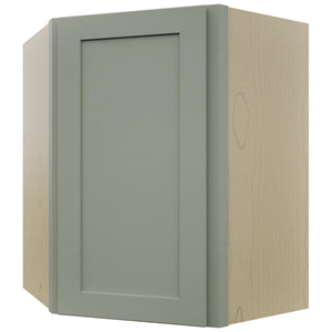 Fabuwood Galaxy Pistachio Green WDC2430 Wall Corner Diagonal Cabinet, Front View