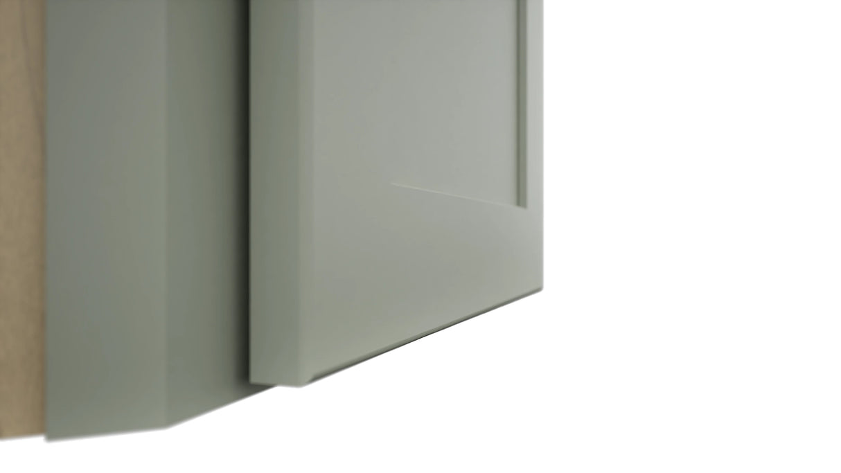 Fabuwood Galaxy Pistachio Green WDC2436 Wall Corner Diagonal Cabinet, Detail View