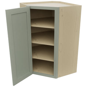 Fabuwood Galaxy Pistachio Green WDC2742 Wall Corner Diagonal Cabinet, Open View