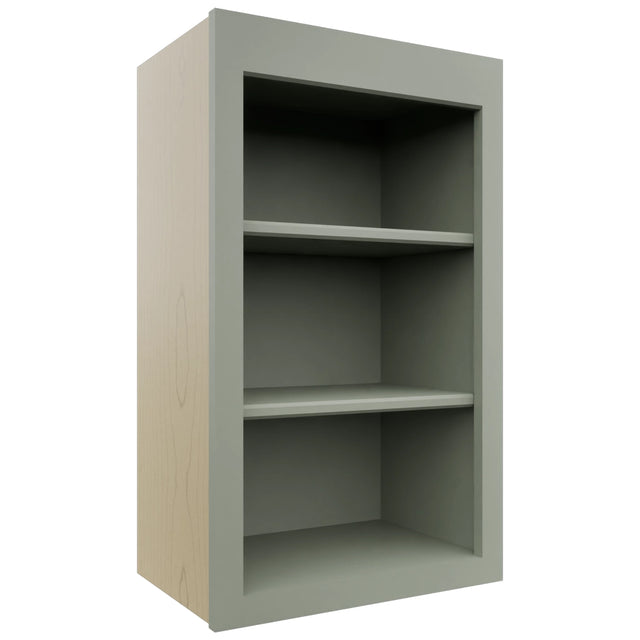 Fabuwood Galaxy Pistachio Green WOS1830 Wall Open Shelf, Front View