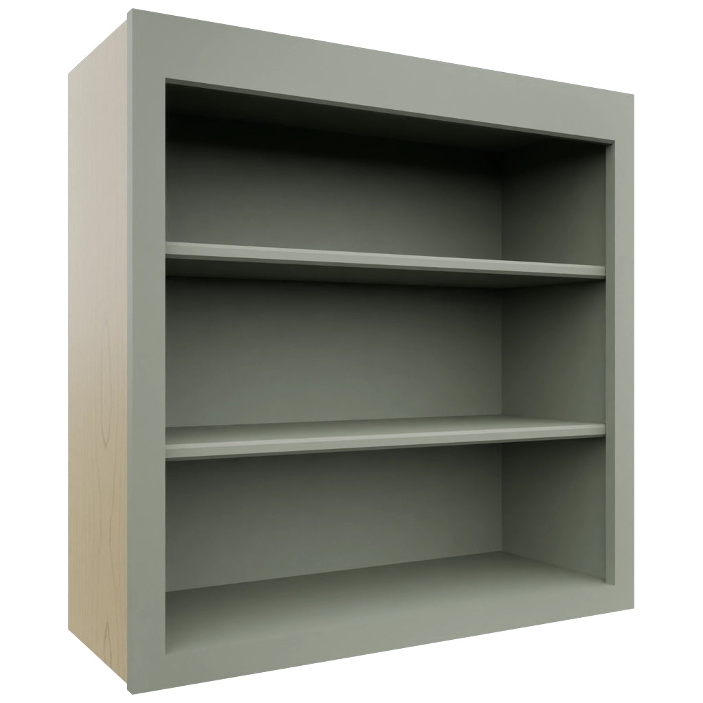 Fabuwood Galaxy Pistachio Green WOS3030 Wall Open Shelf, Front View