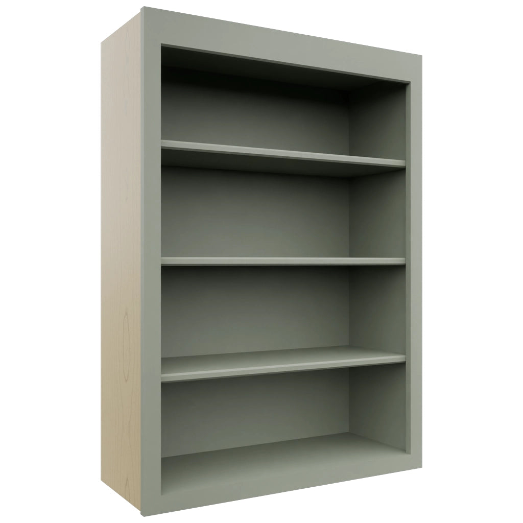 Fabuwood Galaxy Pistachio Green WOS3042 Wall Open Shelf, Front View