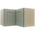 Fabuwood Galaxy Pistachio Green WPC2415 Wall Corner Pie Cabinet, Front View