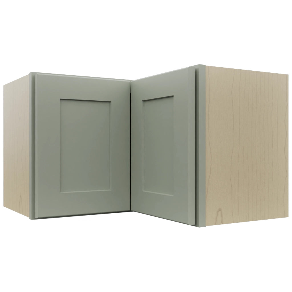 Fabuwood Galaxy Pistachio Green WPC2415 Wall Corner Pie Cabinet, Front View