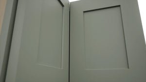 Fabuwood Galaxy Pistachio Green WPC2415 Wall Corner Pie Cabinet, Detail View