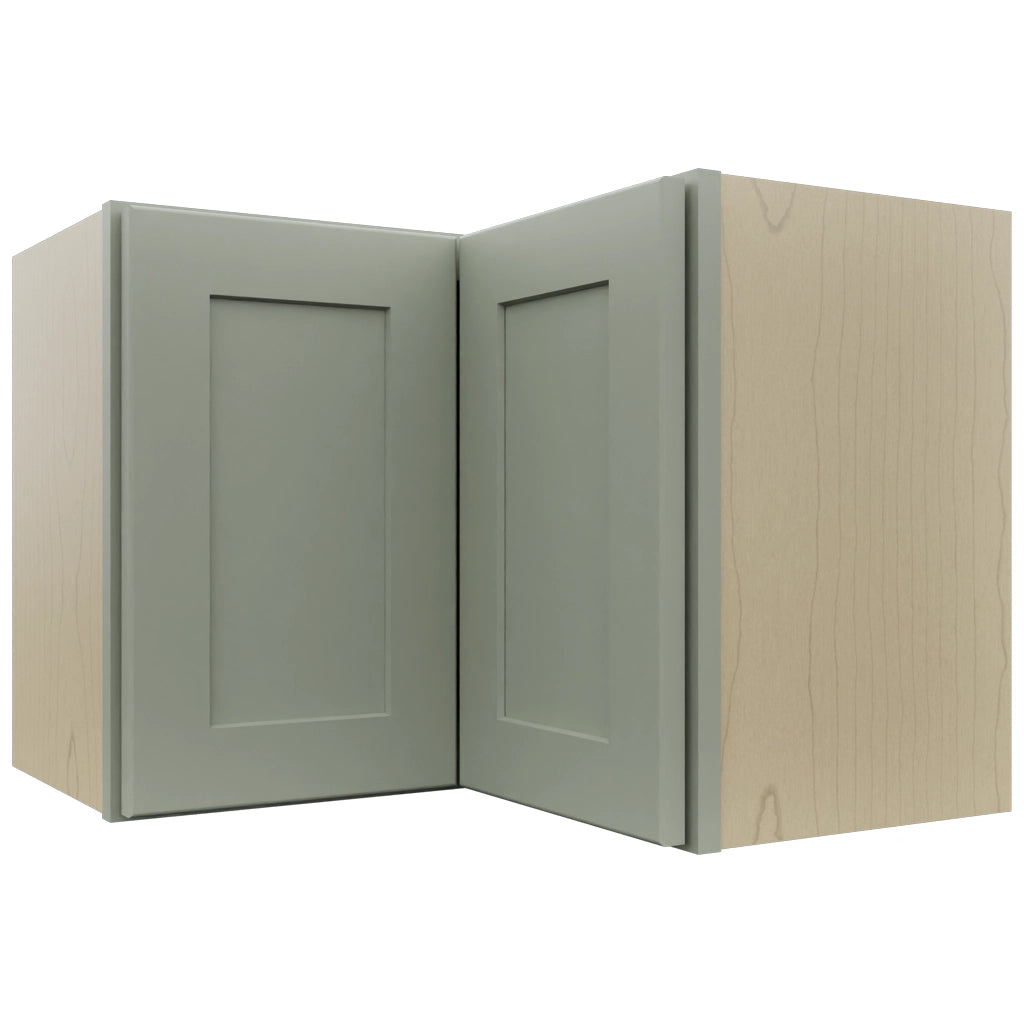 Fabuwood Galaxy Pistachio Green WPC2418 Wall Corner Pie Cabinet, Front View
