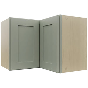 Fabuwood Galaxy Pistachio Green WPC2418 Wall Corner Pie Cabinet, Front View