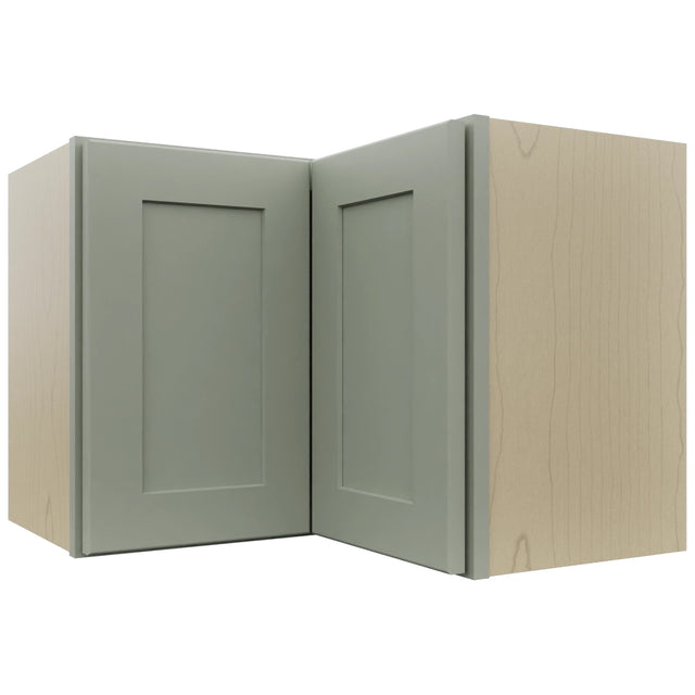 Fabuwood Galaxy Pistachio Green WPC2418 Wall Corner Pie Cabinet, Front View
