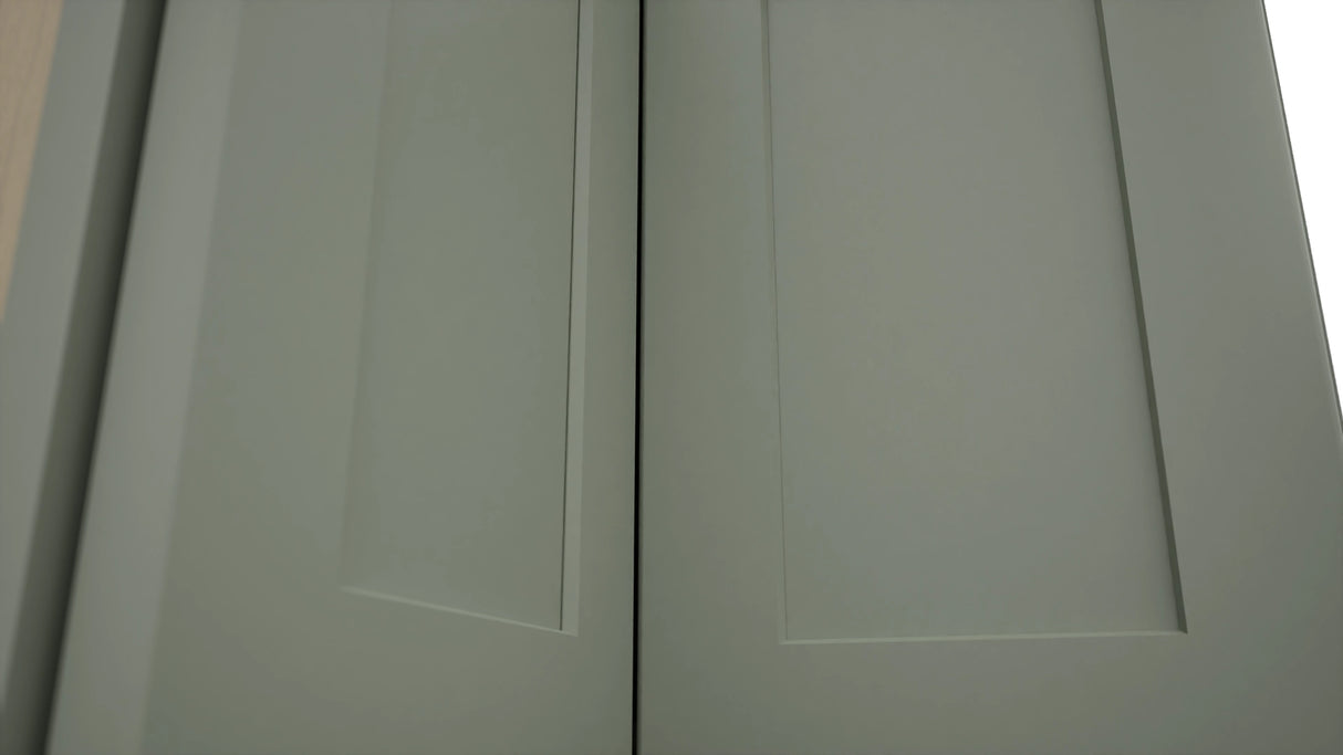 Fabuwood Galaxy Pistachio Green WPC2418 Wall Corner Pie Cabinet, Detail View