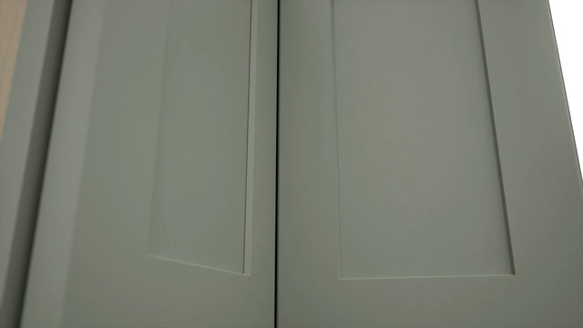 Fabuwood Galaxy Pistachio Green WPC2418 Wall Corner Pie Cabinet, Detail View
