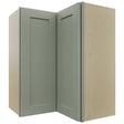 Fabuwood Galaxy Pistachio Green WPC2430 Wall Corner Pie Cabinet, Front View