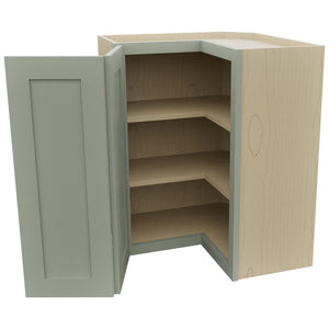 Fabuwood Galaxy Pistachio Green WPC2430 Wall Corner Pie Cabinet, Open View
