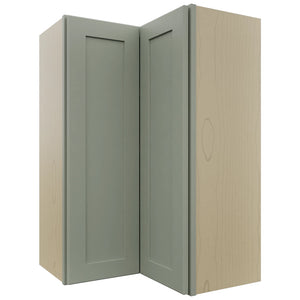 Fabuwood Galaxy Pistachio Green WPC2436 Wall Corner Pie Cabinet, Front View