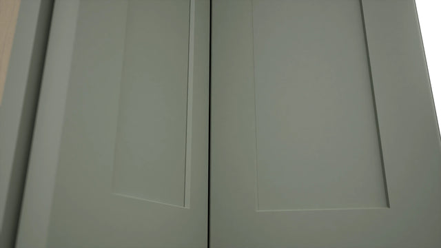 Fabuwood Galaxy Pistachio Green WPC2436 Wall Corner Pie Cabinet, Detail View