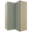 Fabuwood Galaxy Pistachio Green WPC2439 Wall Corner Pie Cabinet, Front View