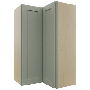 Fabuwood Galaxy Pistachio Green WPC2439 Wall Corner Pie Cabinet, Front View