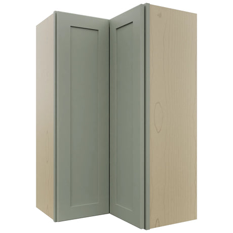Fabuwood Galaxy Pistachio Green WPC2439 Wall Corner Pie Cabinet, Front View