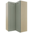 Fabuwood Galaxy Pistachio Green WPC2442 Wall Corner Pie Cabinet, Front View