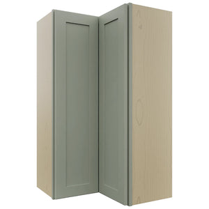 Fabuwood Galaxy Pistachio Green WPC2442 Wall Corner Pie Cabinet, Front View