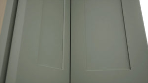 Fabuwood Galaxy Pistachio Green WPC2442 Wall Corner Pie Cabinet, Detail View