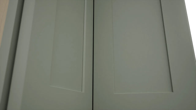 Fabuwood Galaxy Pistachio Green WPC2442 Wall Corner Pie Cabinet, Detail View
