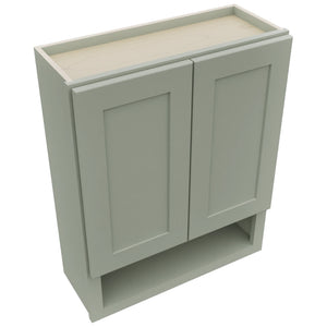 Fabuwood Galaxy Pistachio Green WVS2430 Vanity Wall Storage, Top View