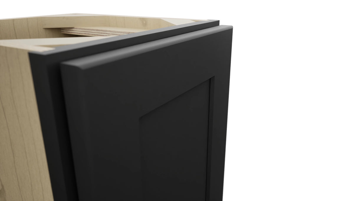 Fabuwood Galaxy Pitch Black B12FD-12D Base Full Door Cabinet, Detail View