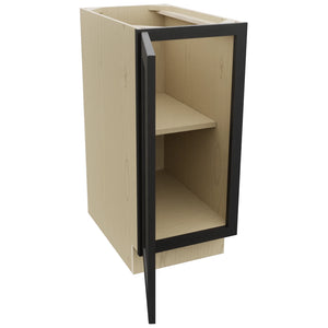 Fabuwood Galaxy Pitch Black B15FD Base Full Door Cabinet, Open View