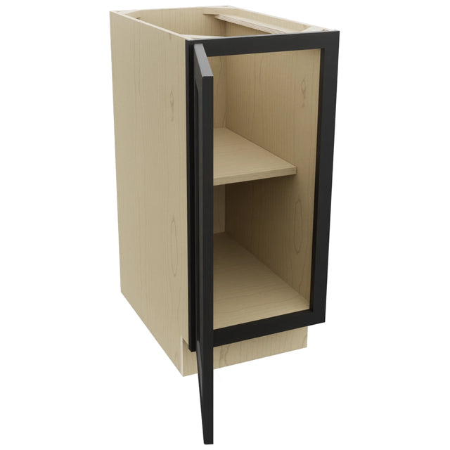 Fabuwood Galaxy Pitch Black B15FD Base Full Door Cabinet, Open View
